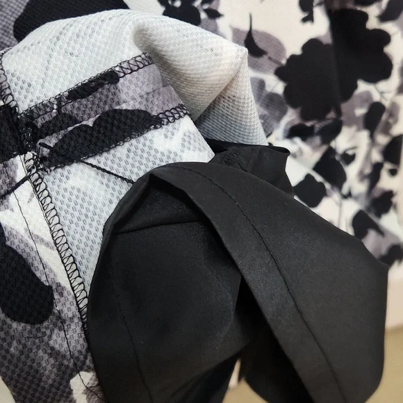 Adrianna Papell Black White Floral Dress Size 8 - Picture 7 of 10